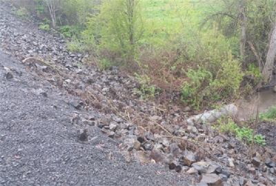 After road erosion project in 2015