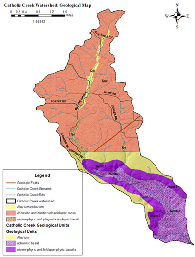 Catholic Creek Geology Map