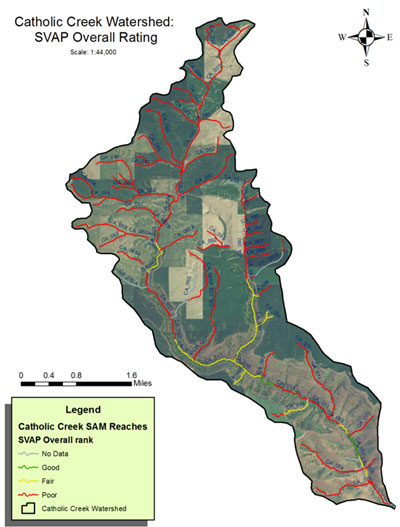 Catholic Creek Watershed SVAP Overall Rating