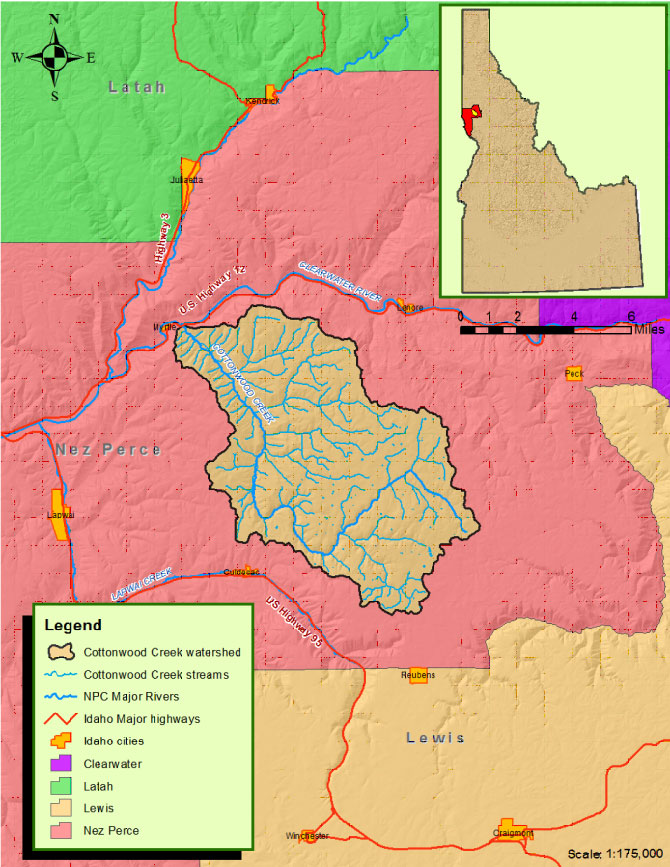 Cottonwood Creek Location Map