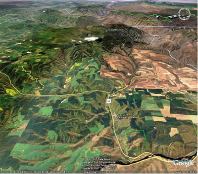 Lapwai Creek Topography