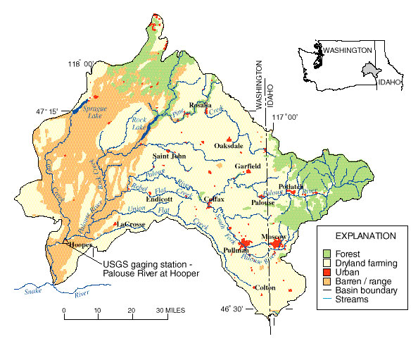 Palouse Subbasin Map