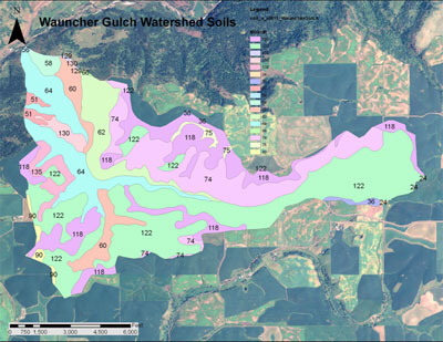 Wauncher Gulch Watershed Soils